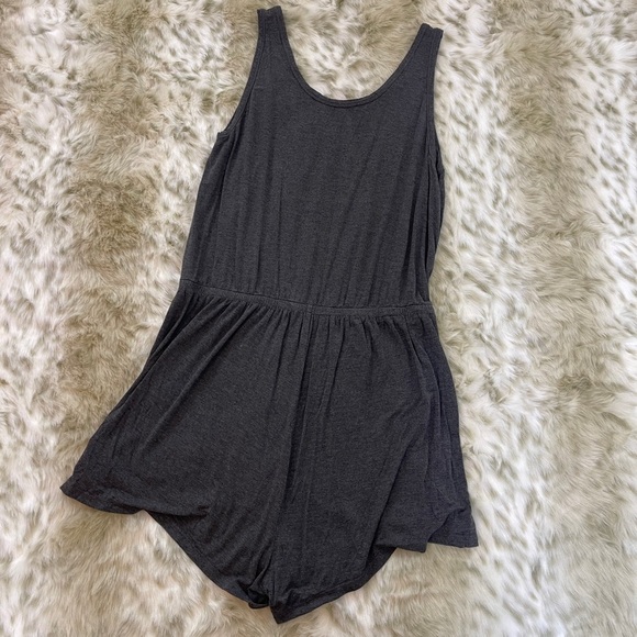 Torrid Gray Pajama Romper with Scoop Neckline - Picture 4 of 6